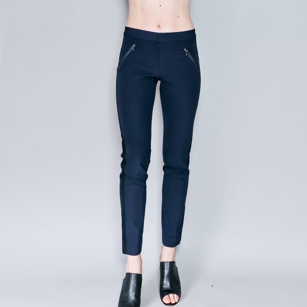 REBECCA TAYLOR Tuxedo Stripe Ava Techie Pants - Picture 7 of 7